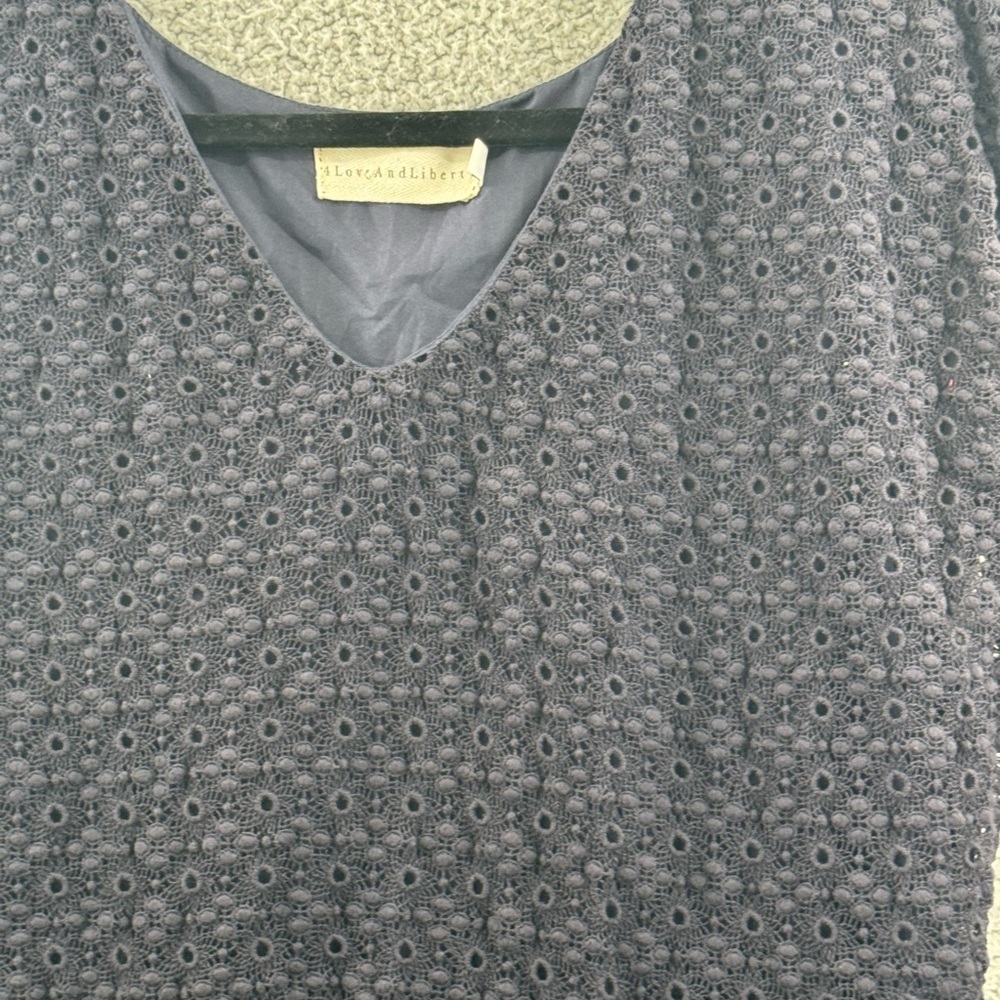 4 Love And Liberty Johnny Was Sleeveless V Neck Silk And Lace Dress Size Large - Picture 5 of 8